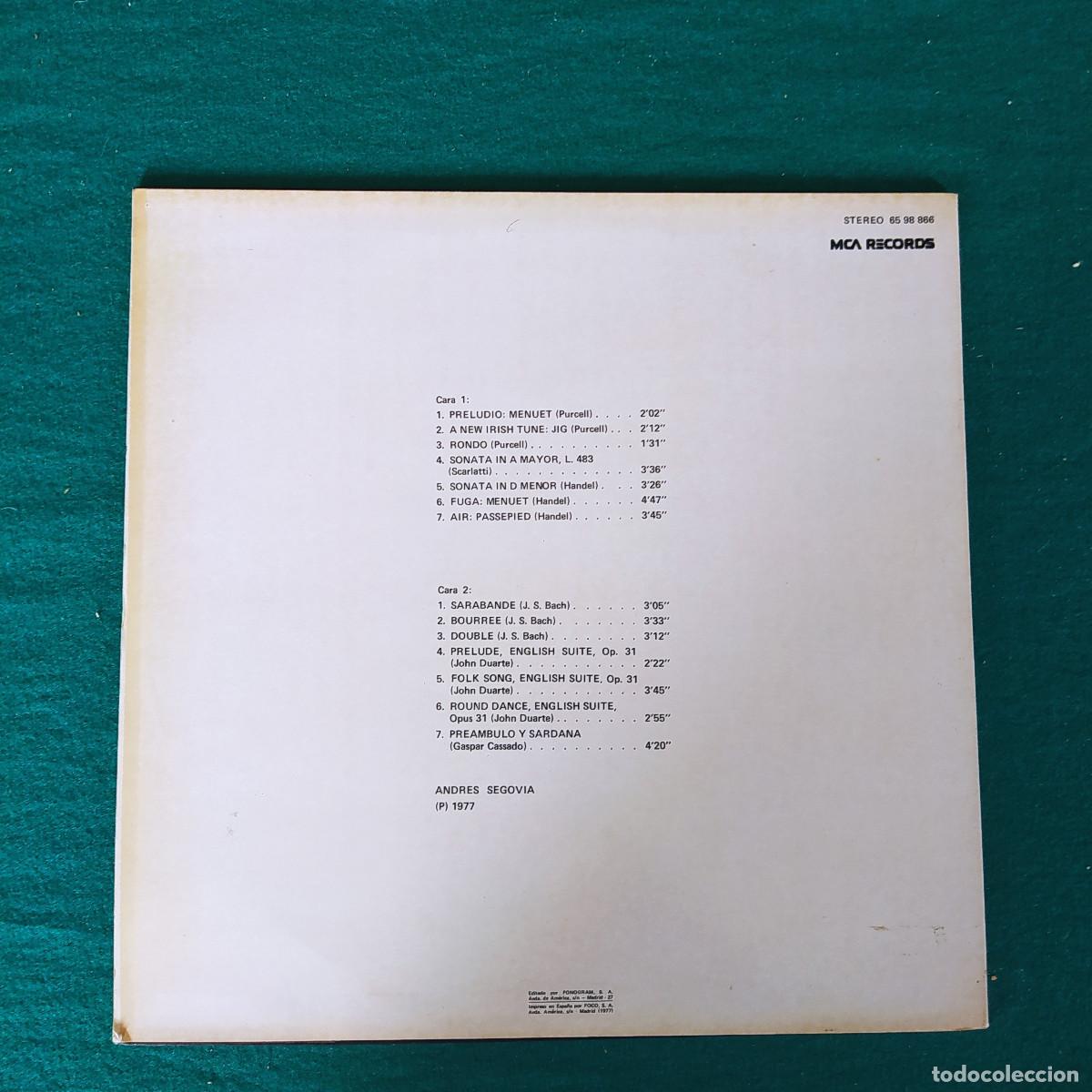Discos de vinilo: Andres Segovia* &ndash; En Escena - Foto 2