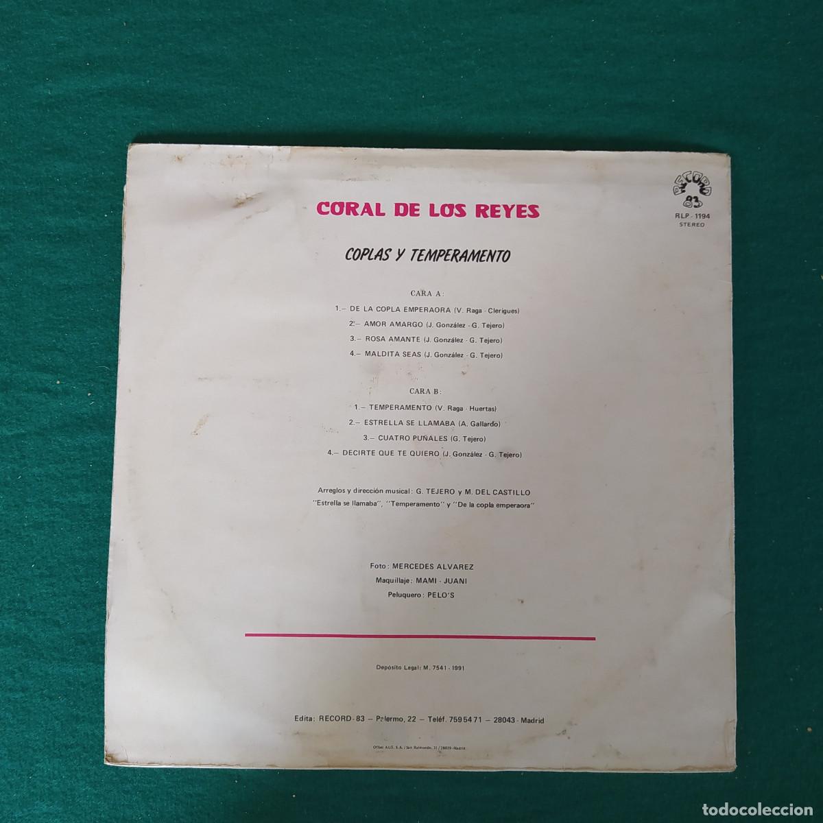 Discos de vinilo: Coral De Los Reyes &ndash; Coplas Y Temperamento - Foto 2
