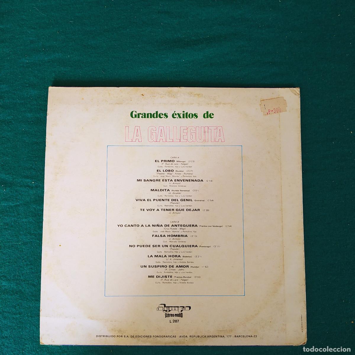 Discos de vinilo: La Galleguita &ndash; Grandes Exitos De La Galleguita - Foto 2