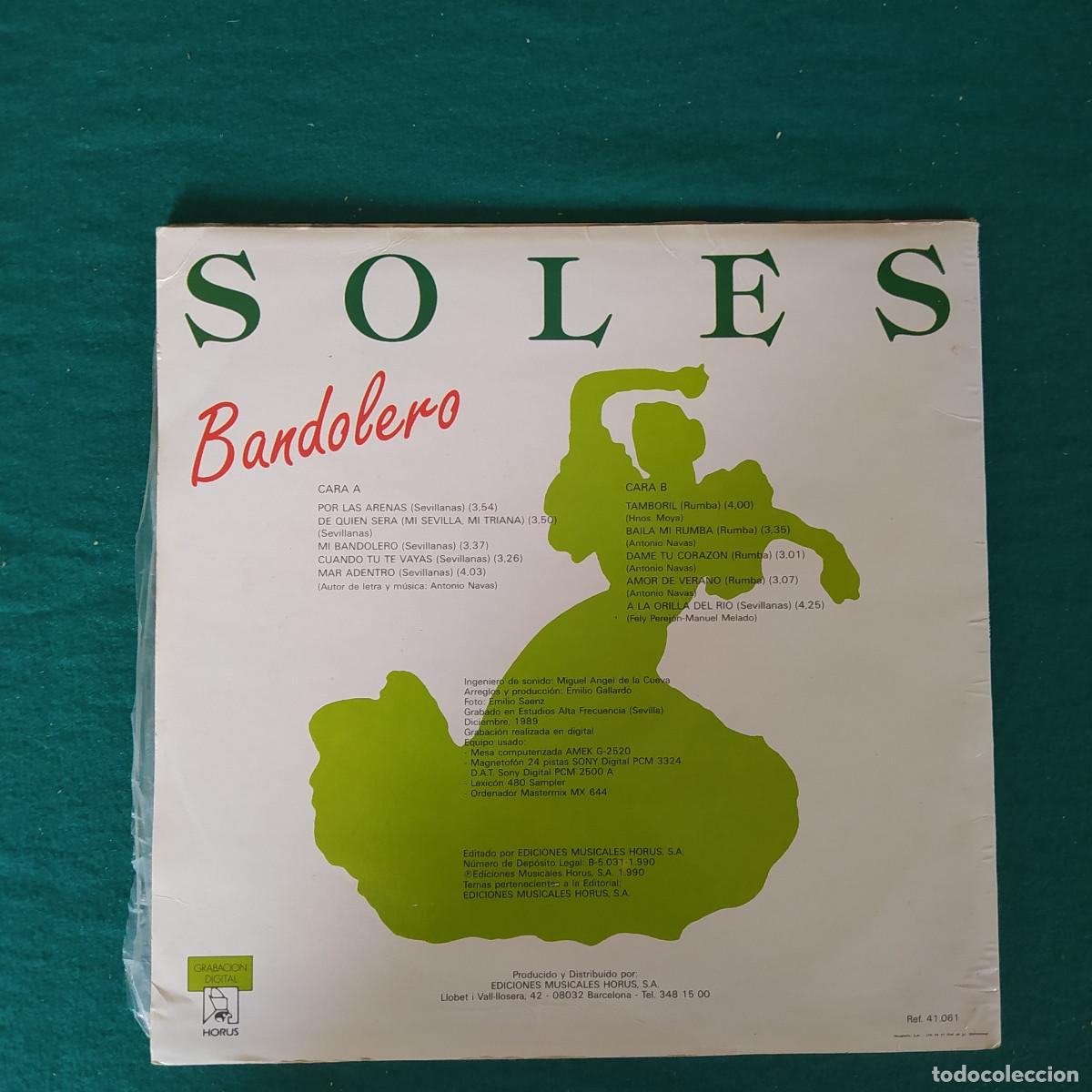 Discos de vinilo: Soles &ndash; Bandolero 1990 - Foto 2