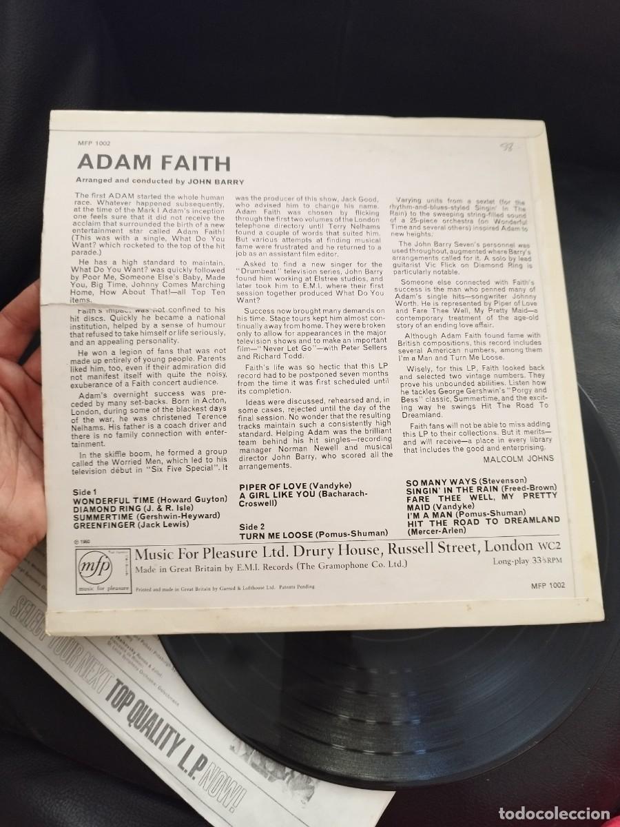 Discos de vinilo: Adam Faith &ndash; Adam. Vinilo Lp. - Foto 5