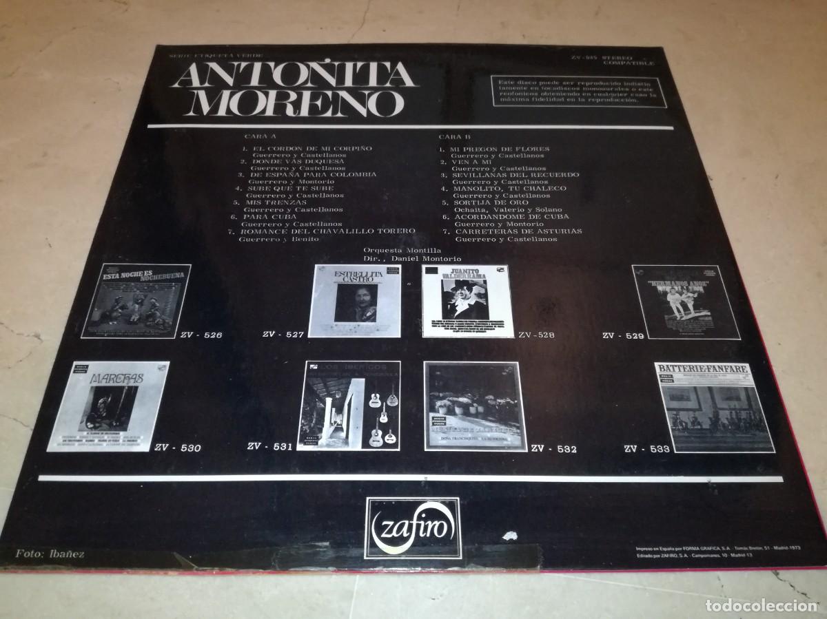 Discos de vinilo: ANTO&Ntilde;ITA MORENO-ORIGINAL 1969 - Foto 2