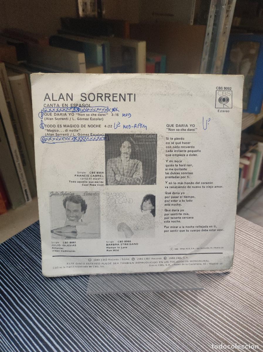 Discos de vinilo: Alan Sorrenti &ndash; Que Daria Yo - Foto 2