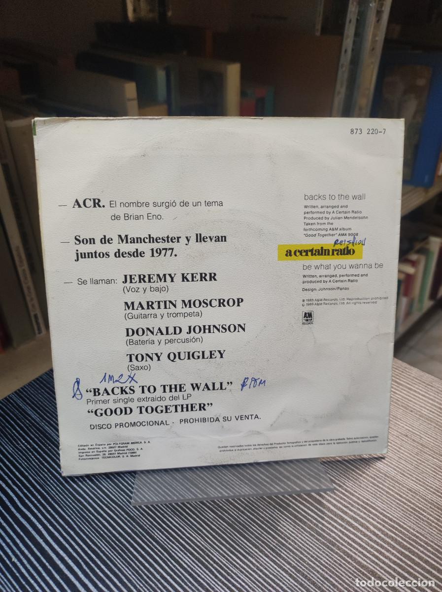 Discos de vinilo: A Certain Ratio &ndash; Backs To The Wall - Foto 2