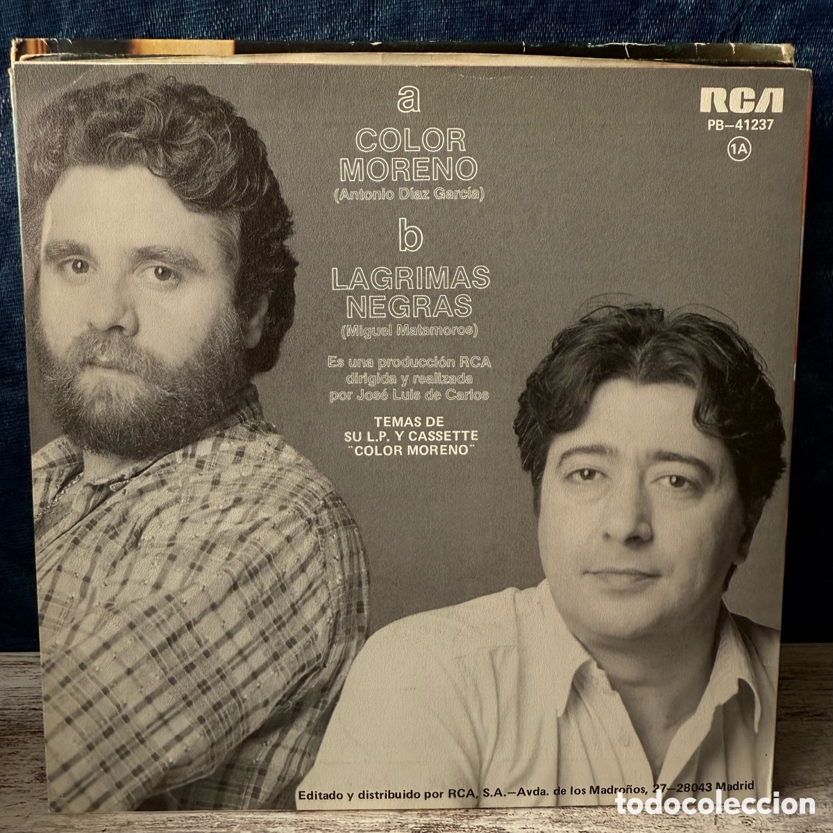 Discos de vinilo: Curro Y Antonio - Color Moreno (7&rdquo;) - Foto 2