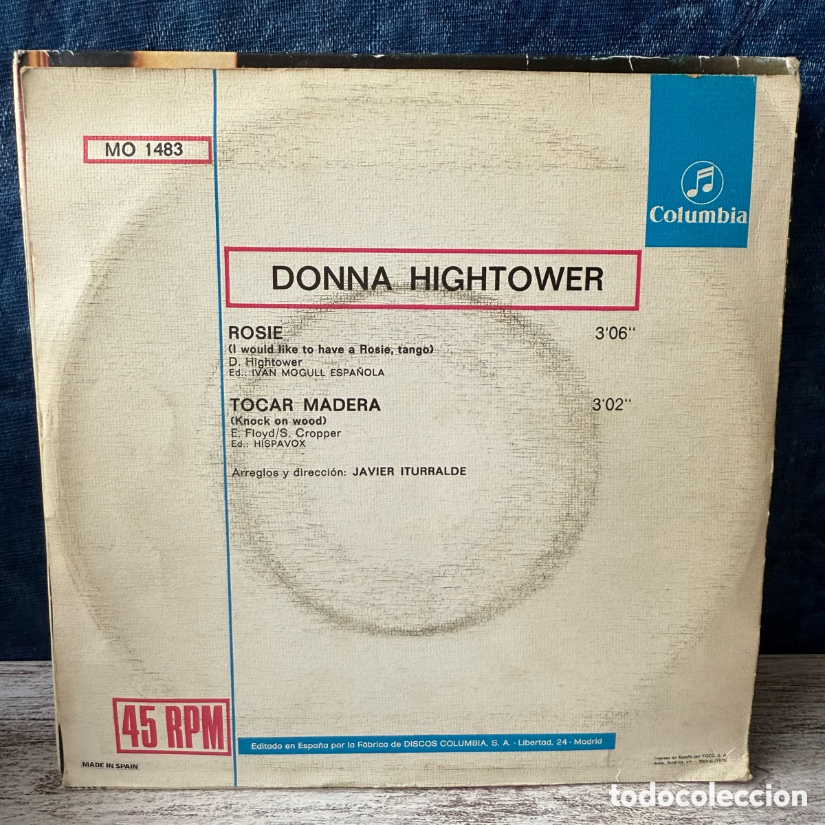 Discos de vinilo: Donna Hightower - Rosie (7&rdquo;) - Foto 2