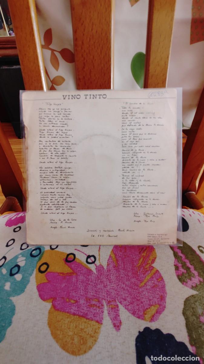 Discos de vinilo: VINO TINTO-SINGLE TRIGO LIMPIO - Foto 2