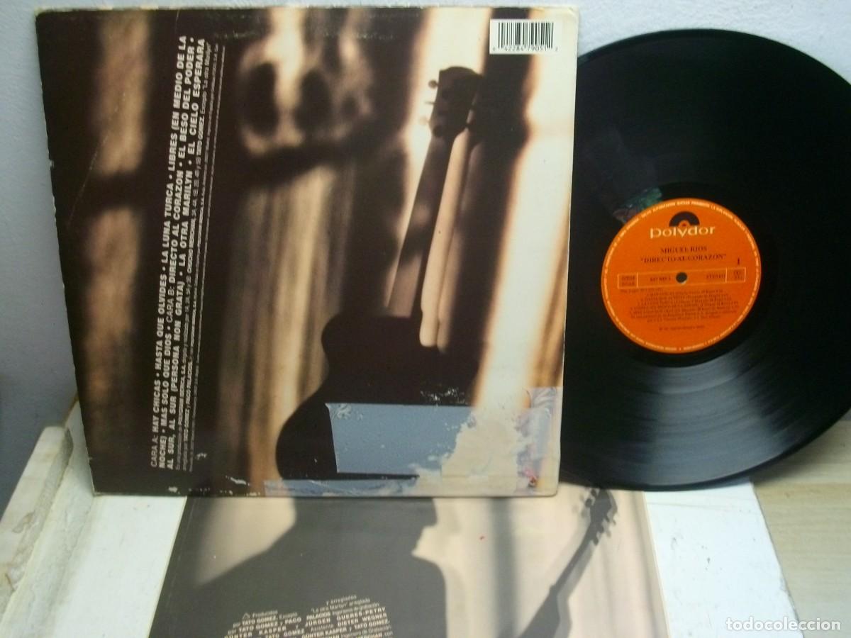 Discos de vinilo: Miguel R&iacute;os &ndash; Directo Al Coraz&oacute;n LP 1991 - Foto 2