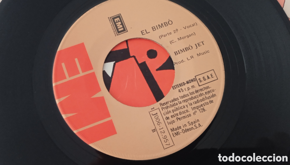 Discos de vinilo: BIMBO JET - El Bimb&oacute; (1974) single - Foto 3