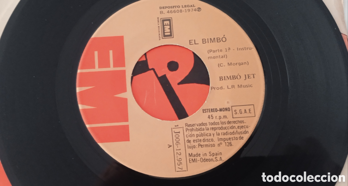 Discos de vinilo: BIMBO JET - El Bimb&oacute; (1974) single - Foto 4