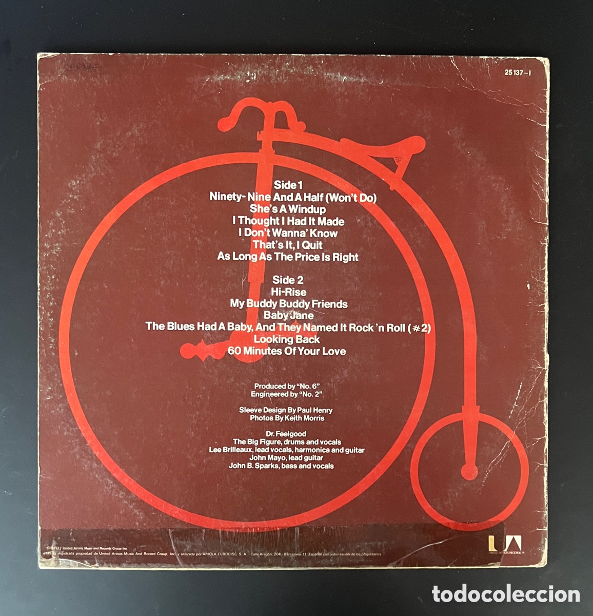 Discos de vinilo: Be seeing you. Dr. Feelgood - Foto 2