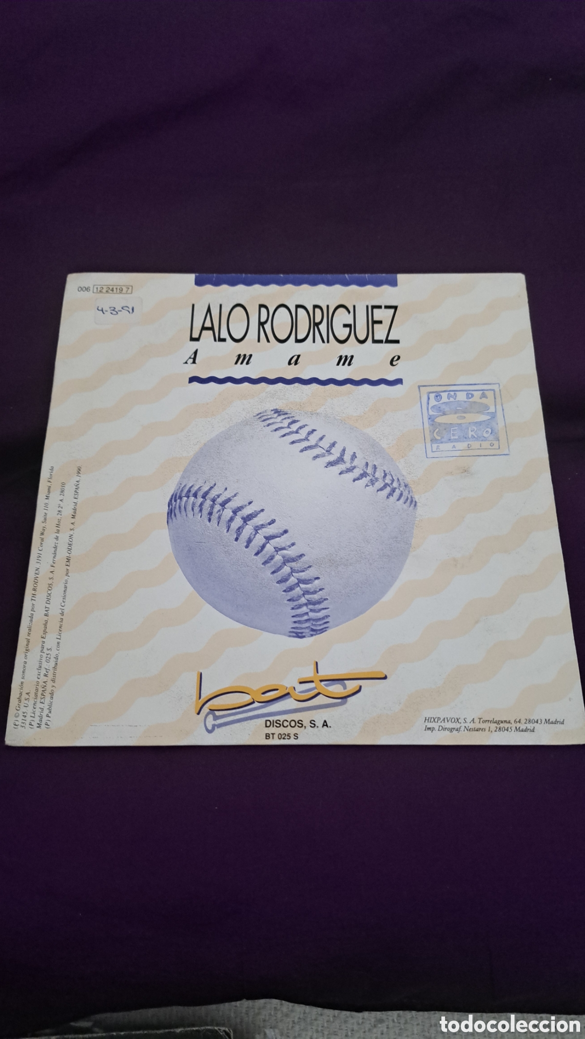 Discos de vinilo: Lalo rodriguez Amame - Foto 1