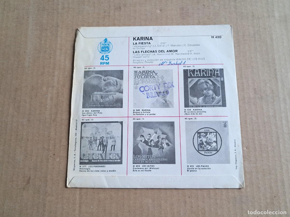 Discos de vinilo: KARINA - LA FIESTA SINGLE 1968 - Foto 3