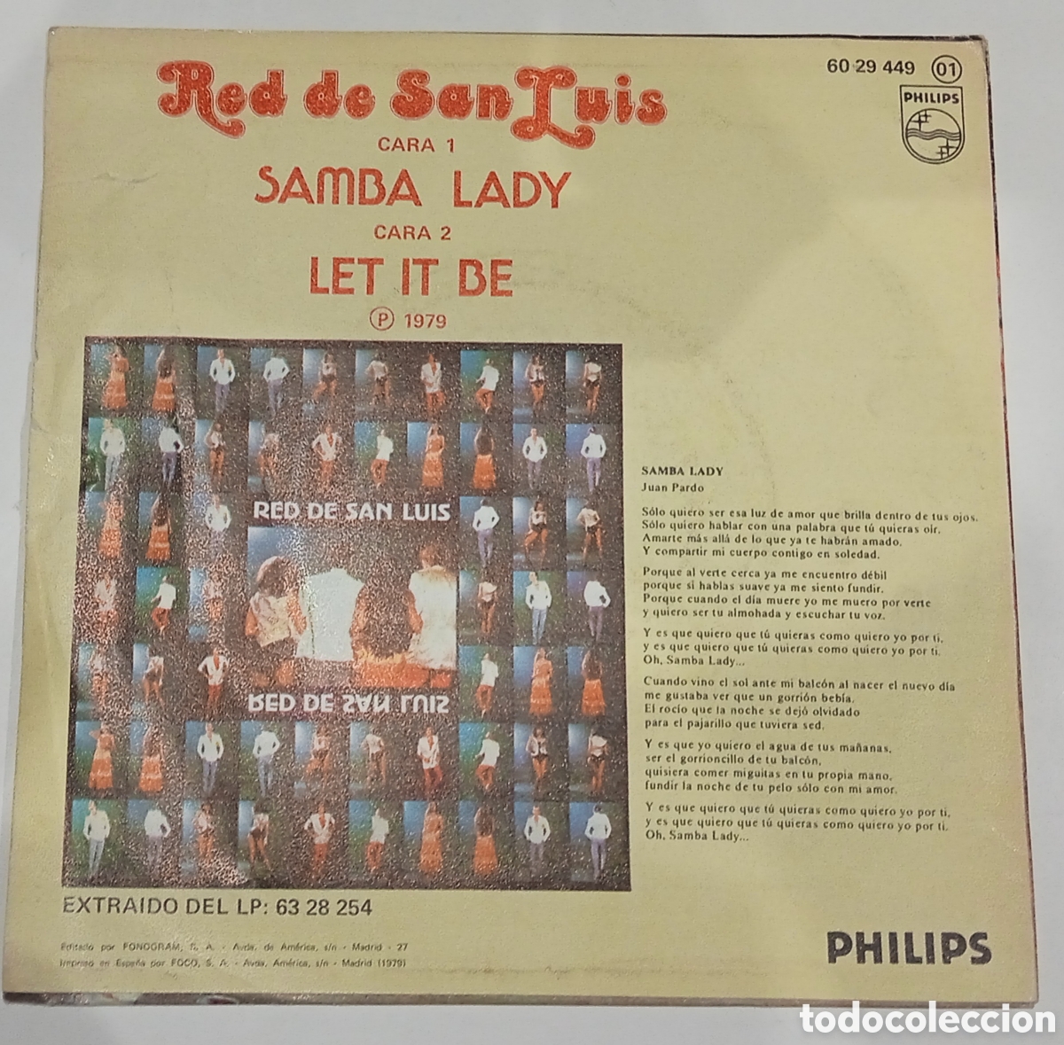 Discos de vinilo: RED DE SAN LUIS - Samba lady (1979) single - Foto 2