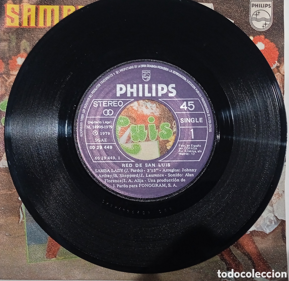 Discos de vinilo: RED DE SAN LUIS - Samba lady (1979) single - Foto 5