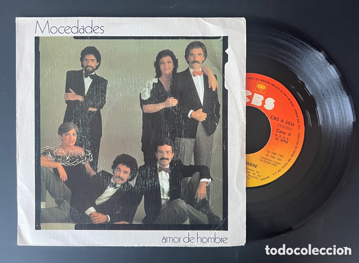 Discos de vinilo: SINGLE MOCEDADES - AMOR DE HOMBRE - CBS 1982 - Foto 1