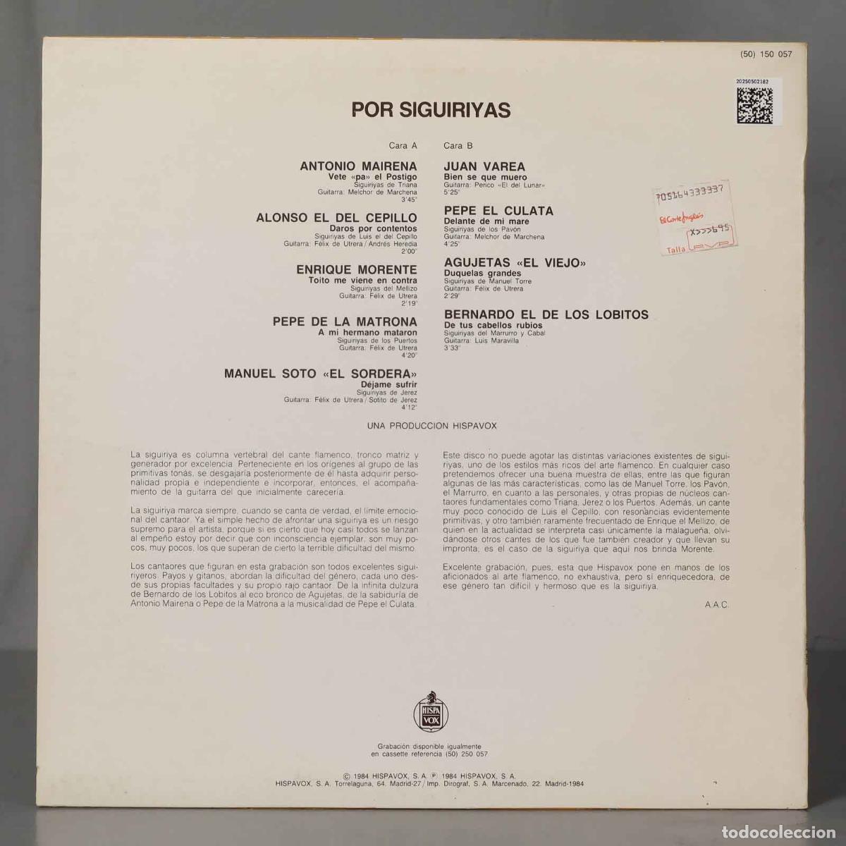 Discos de vinilo: LP. Various &ndash; Por Siguiriyas - Foto 2