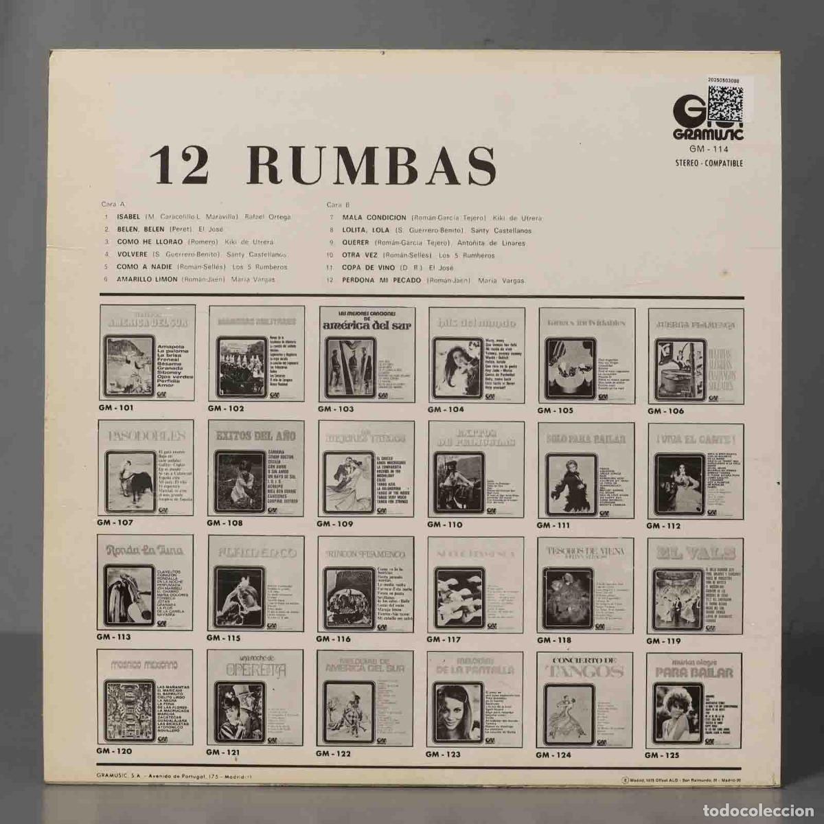 Discos de vinilo: LP. Various &ndash; 12 Rumbas - Foto 2