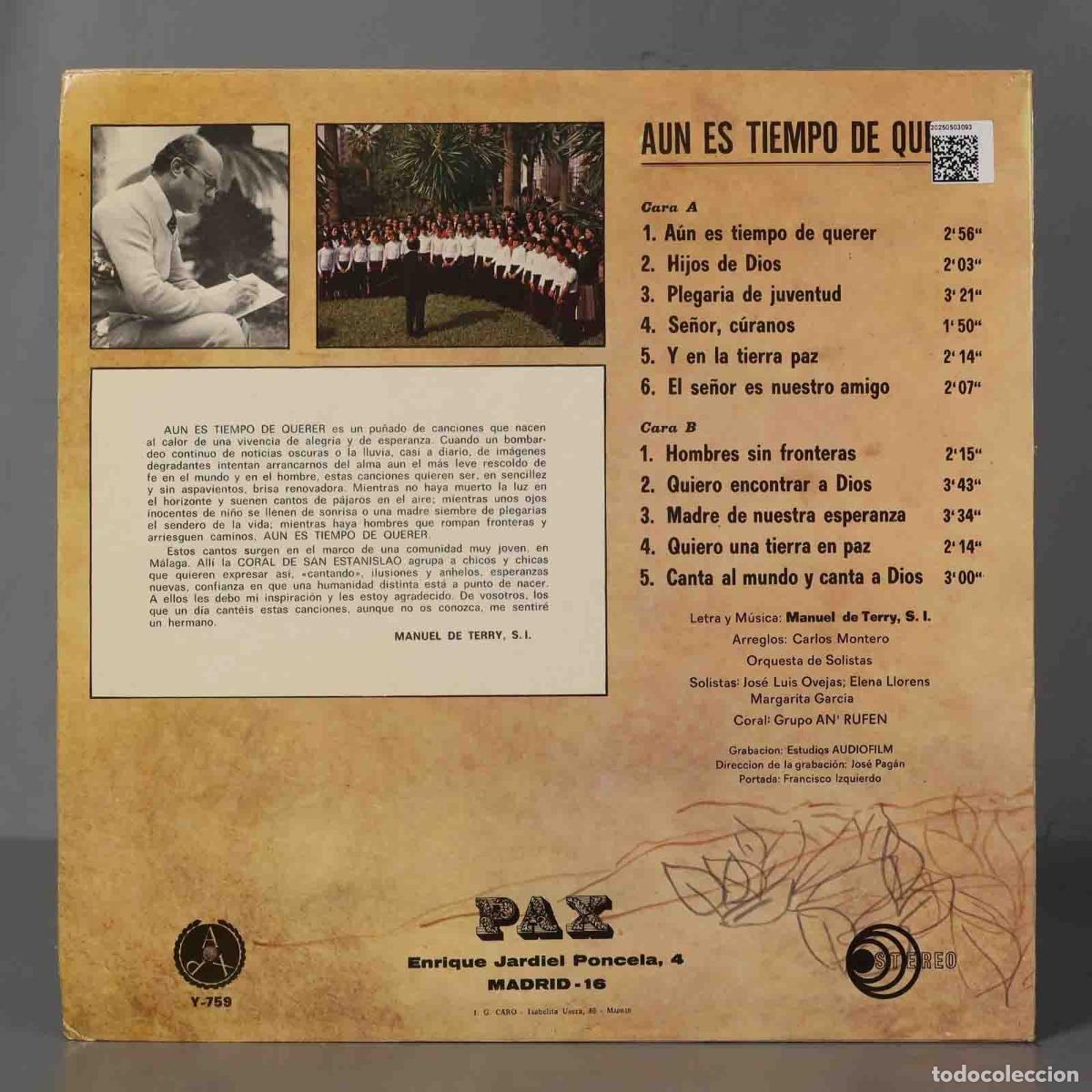 Discos de vinilo: LP. Manuel Terry &ndash; Aun Es Tiempo De Querer - Foto 2