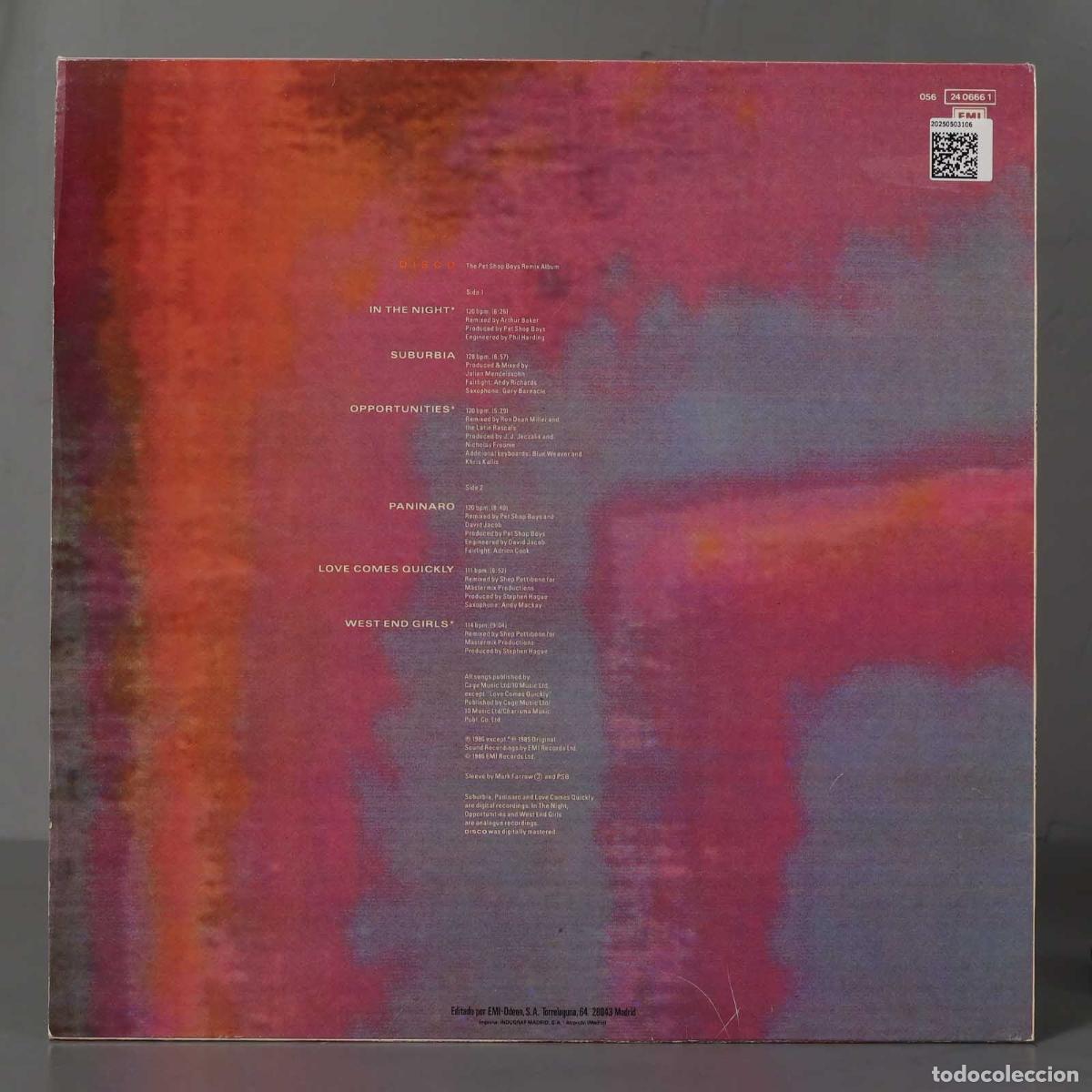 Discos de vinilo: LP. Pet Shop Boys &ndash; Disco - Foto 2