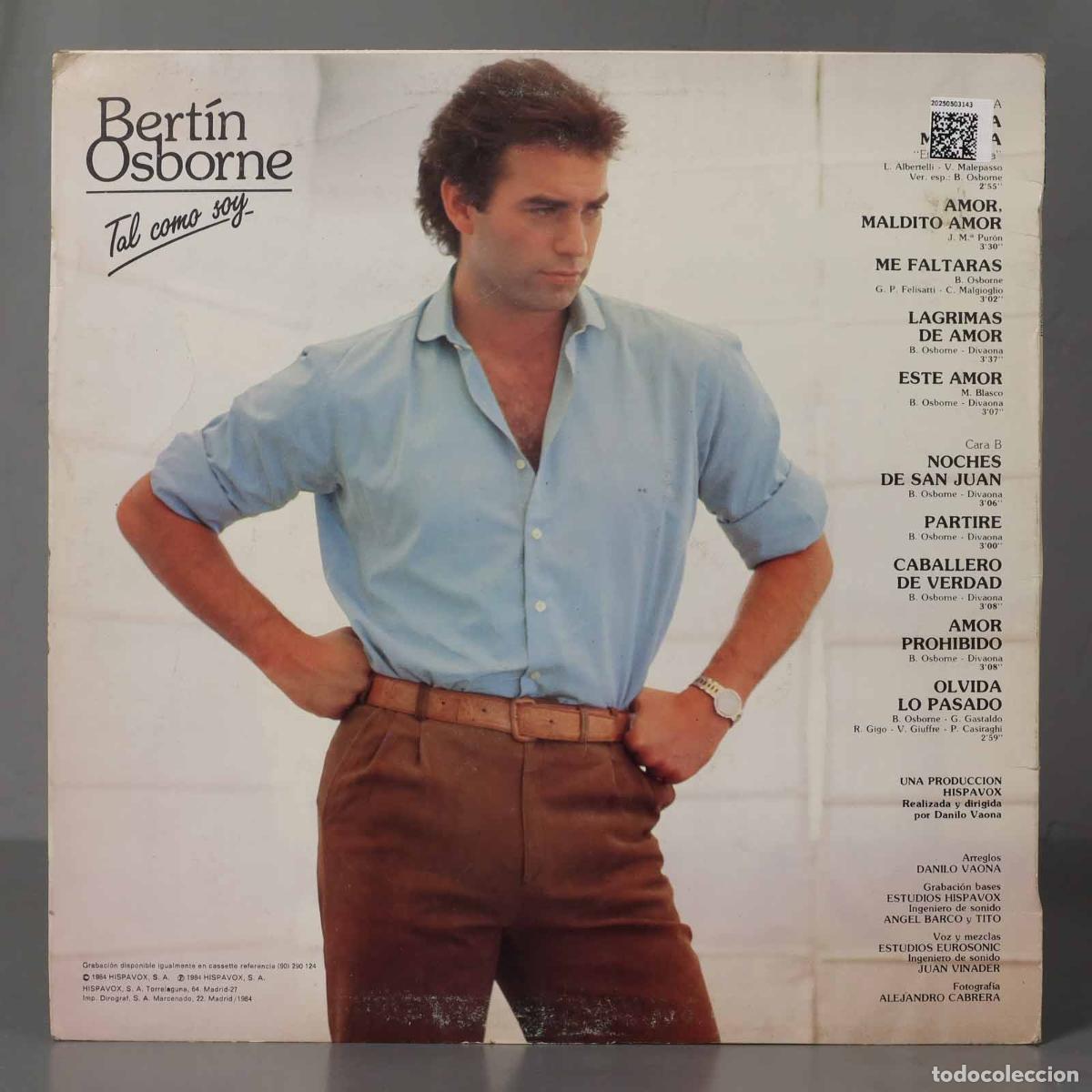 Discos de vinilo: LP. Bert&iacute;n Osborne &ndash; Tal Como Soy - Foto 2