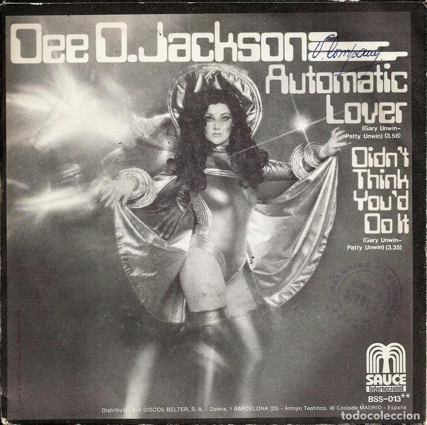 Discos de vinilo: DEE D. JACKSON &middot;&middot;&middot; Automatic Lover / Didnt Think Youd Do It - (Single) - Foto 2