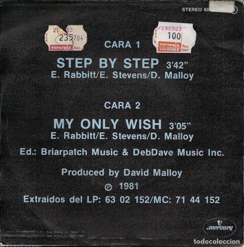 Discos de vinilo: EDDIE RABBITT &middot;&middot;&middot; Step By Step / My Only Wish - (Single) - Foto 2