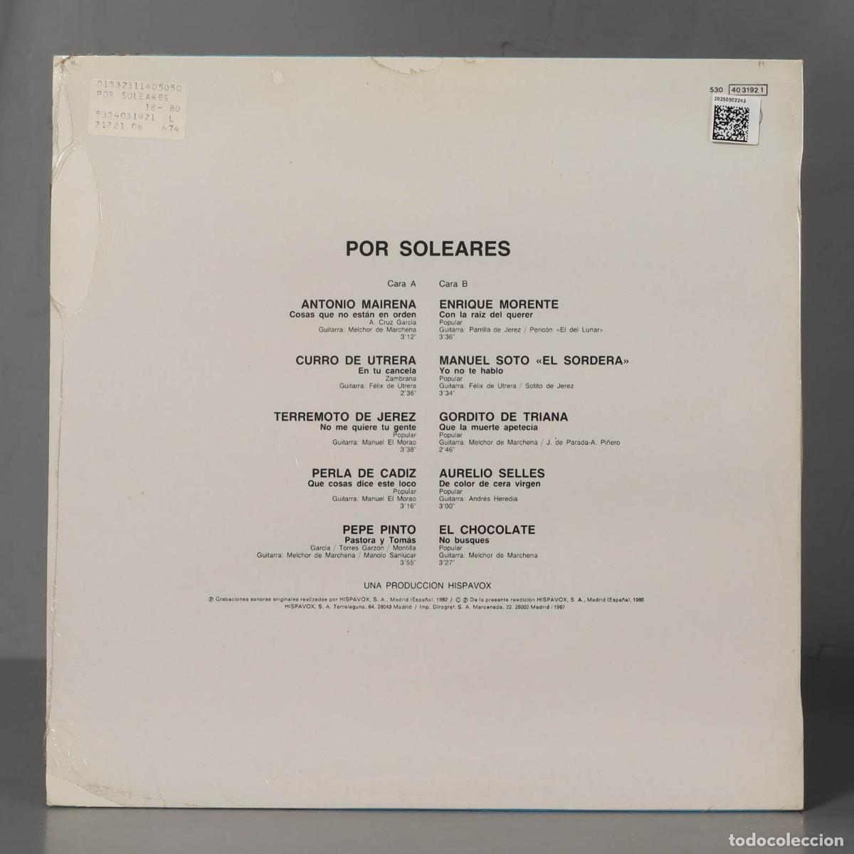 Discos de vinilo: LP. Various &ndash; Por Soleares. PRECINTADO - Foto 2