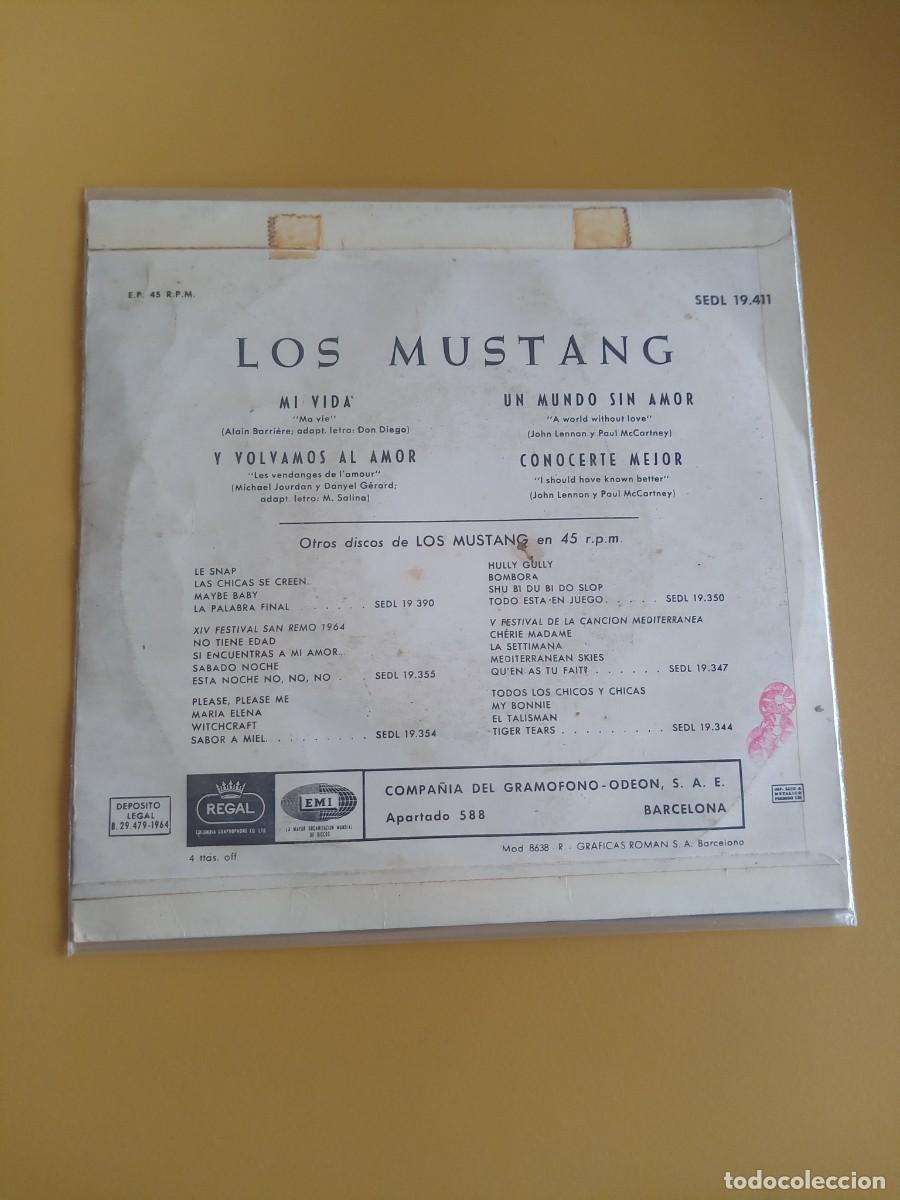 Discos de vinilo: Los Mustang - Mi vida EP 1964 - Foto 2