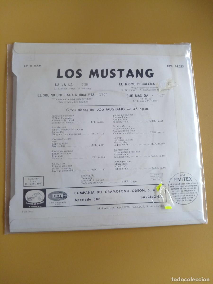 Discos de vinilo: Los Mustang - La la la EP 1966 - Foto 2