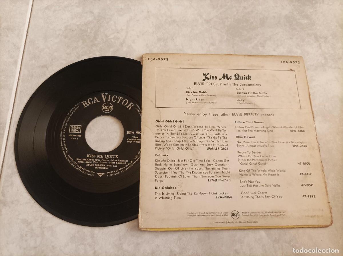 Discos de vinilo: Elvis Presley Kiss me quick ep - Foto 2