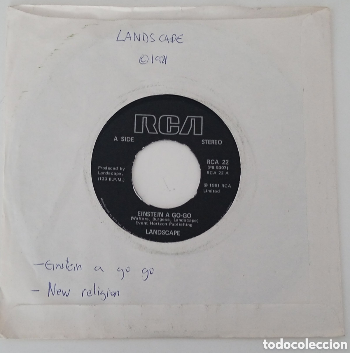 Discos de vinilo: LANDSCAPE - Einstein a go-go (1981) single - Foto 5