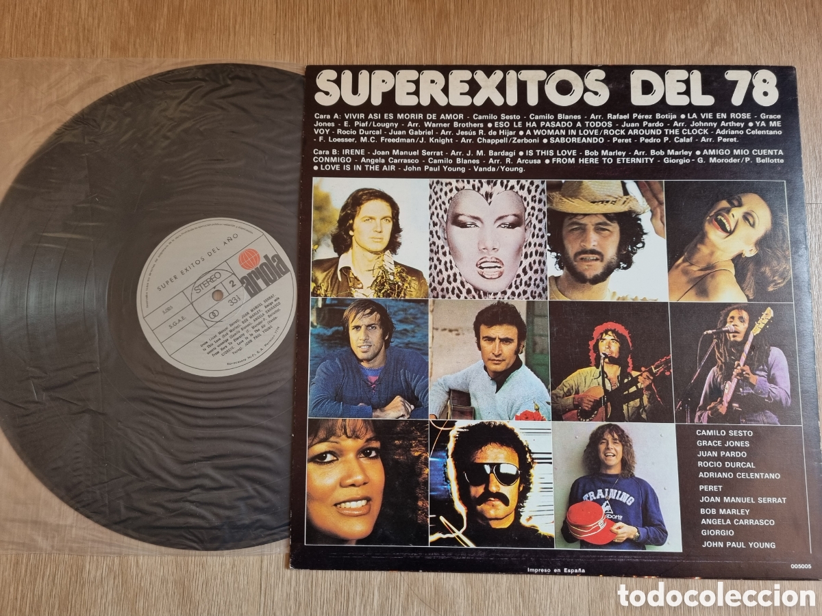 Discos de vinilo: Vinilo. &rdquo;S&uacute;per &Eacute;xitos del 78&rdquo;. Distintos interpretes. 11h temas. Funda protectora. - Foto 2