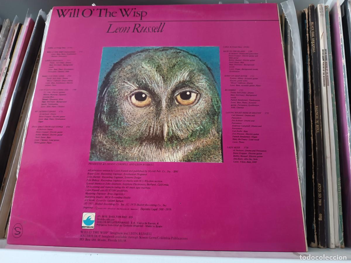 Discos de vinilo: Leon Russell &lrm;&ndash; Will O The Wisp - lp Spain 1976 - Foto 2