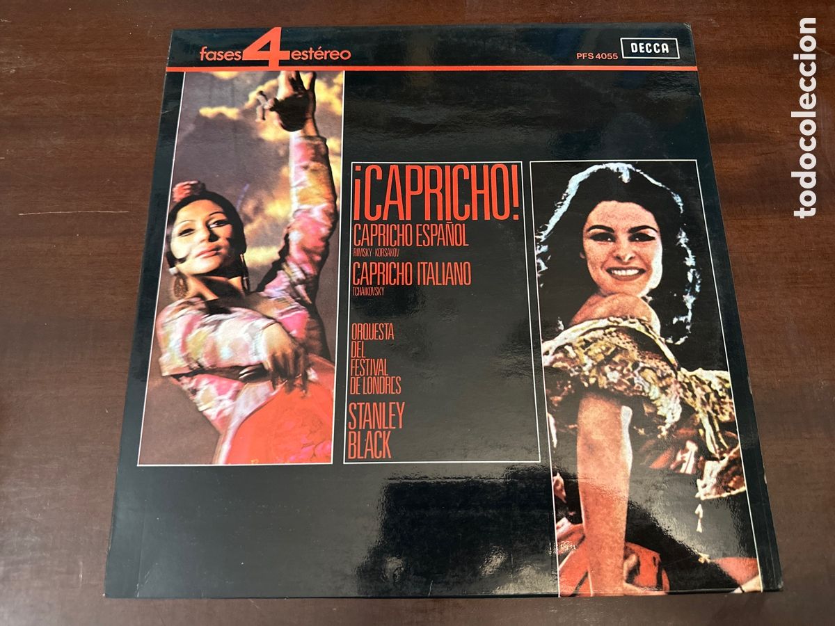 Vinyl records: STANLEY BLACK Y ORQUESTA - CAPRICHO ESPA&Ntilde;OL - CAPRICHO ITALIANO - DECCA - MADE IN SPAIN - 1964
