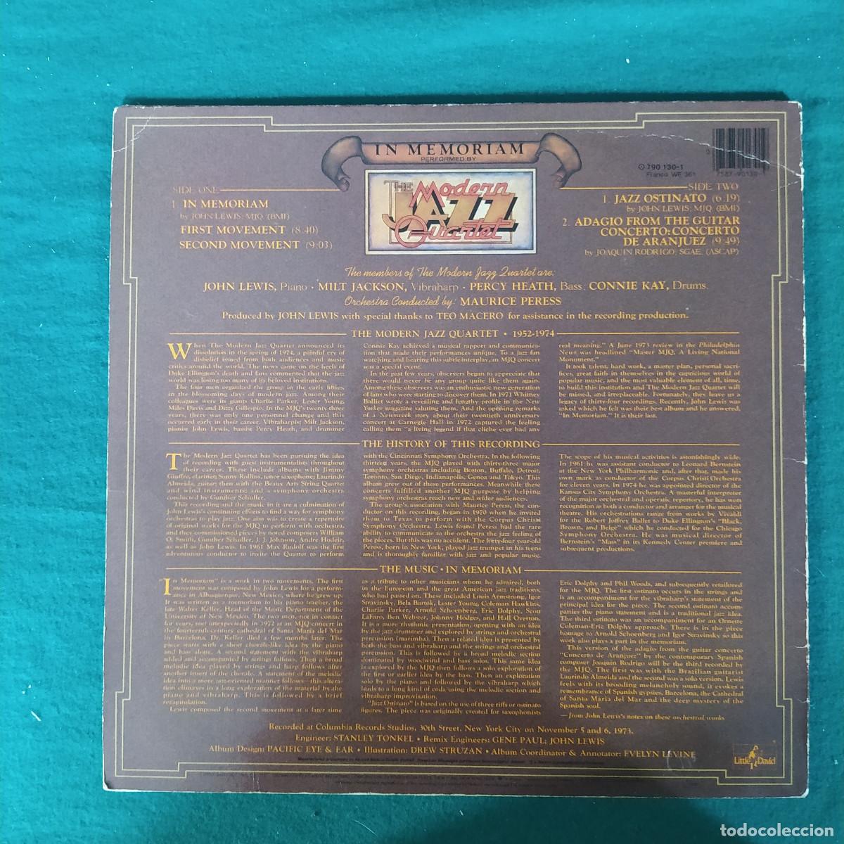 Discos de vinilo: The Modern Jazz Quartet &ndash; In Memoriam - Foto 2