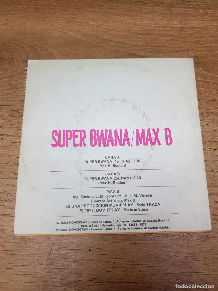 Discos de vinilo: SUPER BWANA / MAX B- - Foto 2