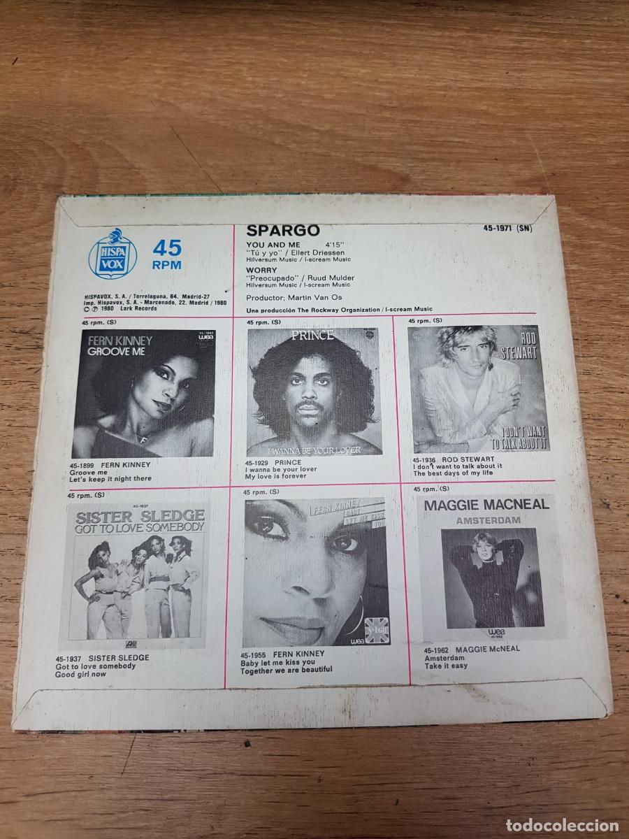 Discos de vinilo: SPARGO-YOU AND ME-WORRY - Foto 2