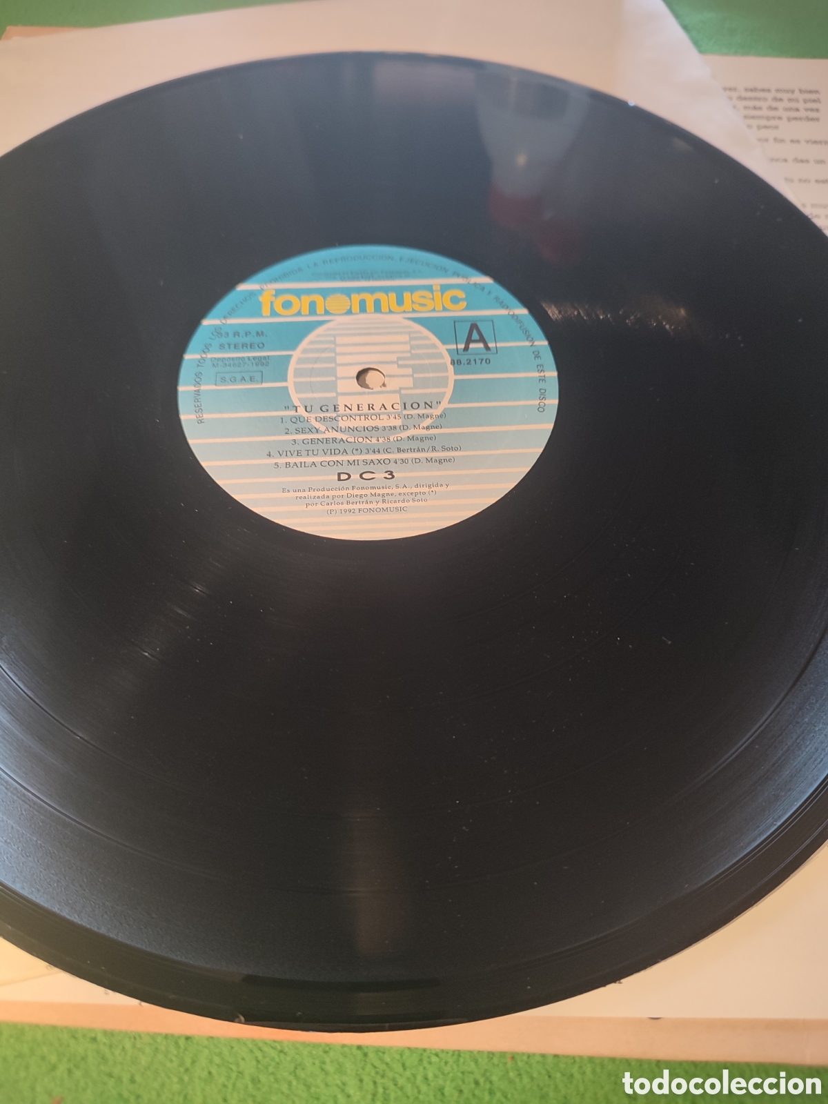 Discos de vinilo: DC 3 - Tu generaci&oacute;n edici&oacute;n 1992 - Foto 3