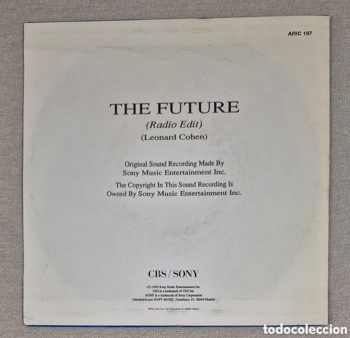 Discos de vinilo: SINGLE SIDED - LEONARD COHEN - THE FUTURE 1993 (PROMO) - Foto 2