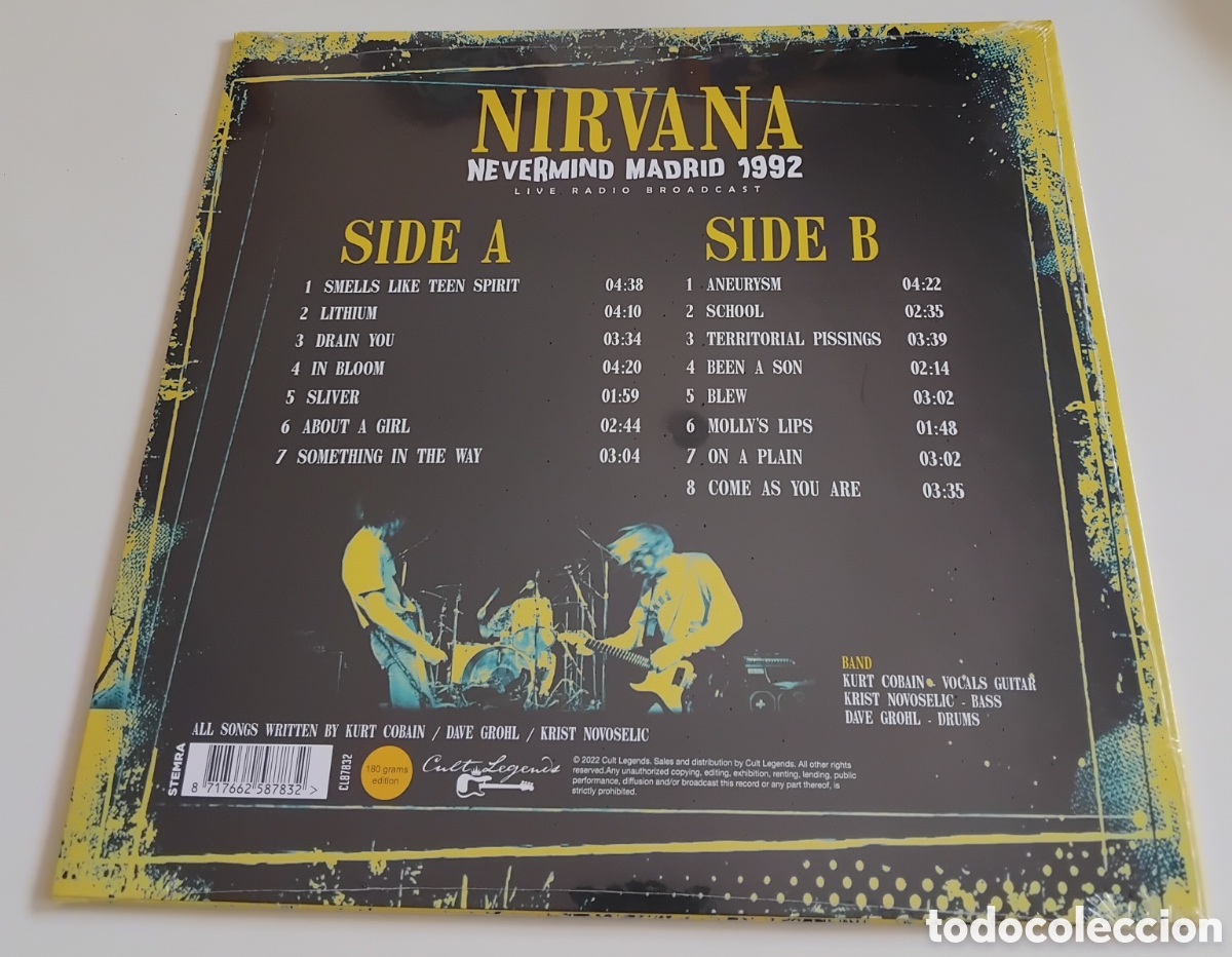 Discos de vinilo: Nirvana, nevermind Madrid 1992 Lp - Foto 2