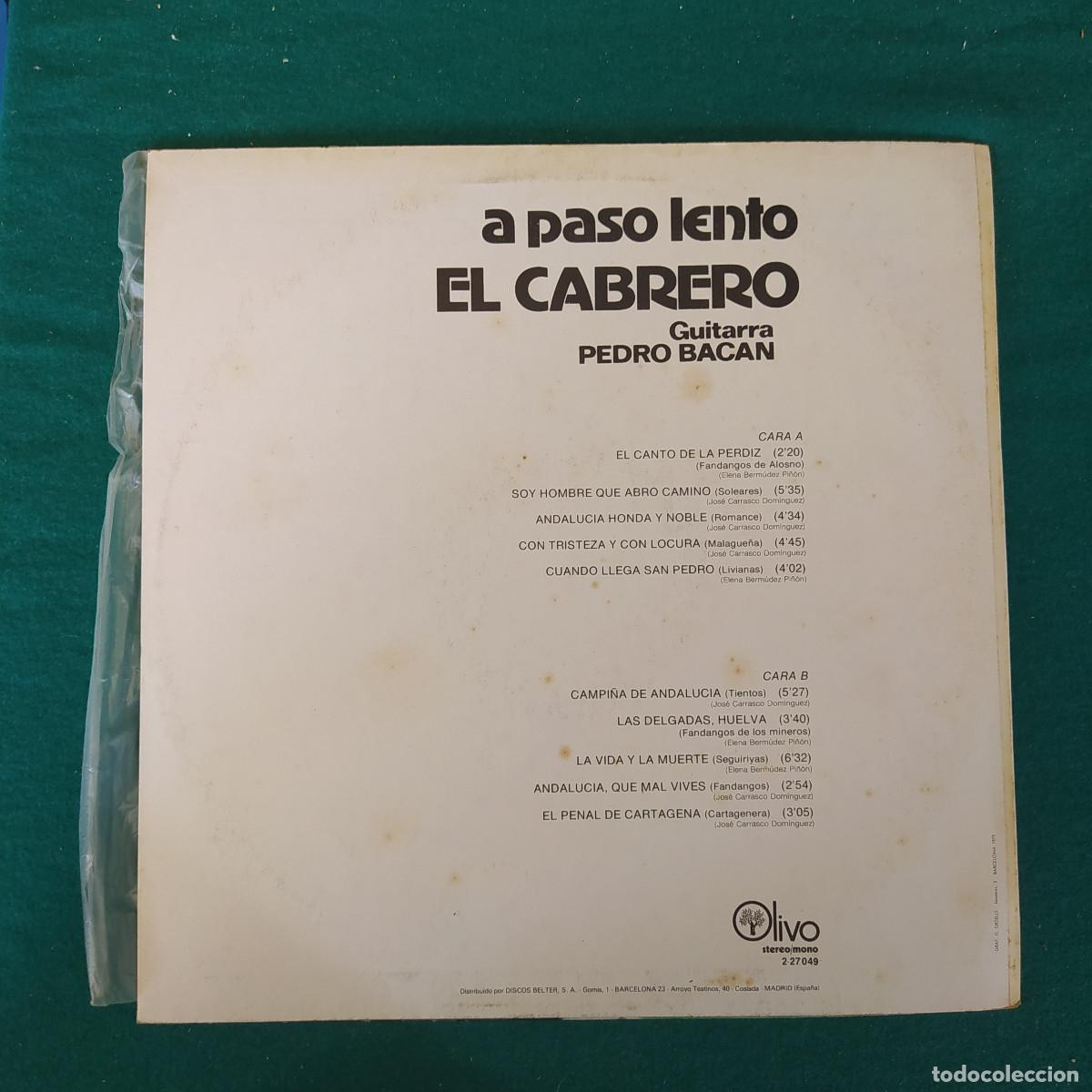 Discos de vinilo: El Cabrero &ndash; A Paso Lento - Foto 2