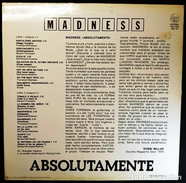 Discos de vinilo: Madness &ndash; Absolutamente = Absolutely - Foto 2