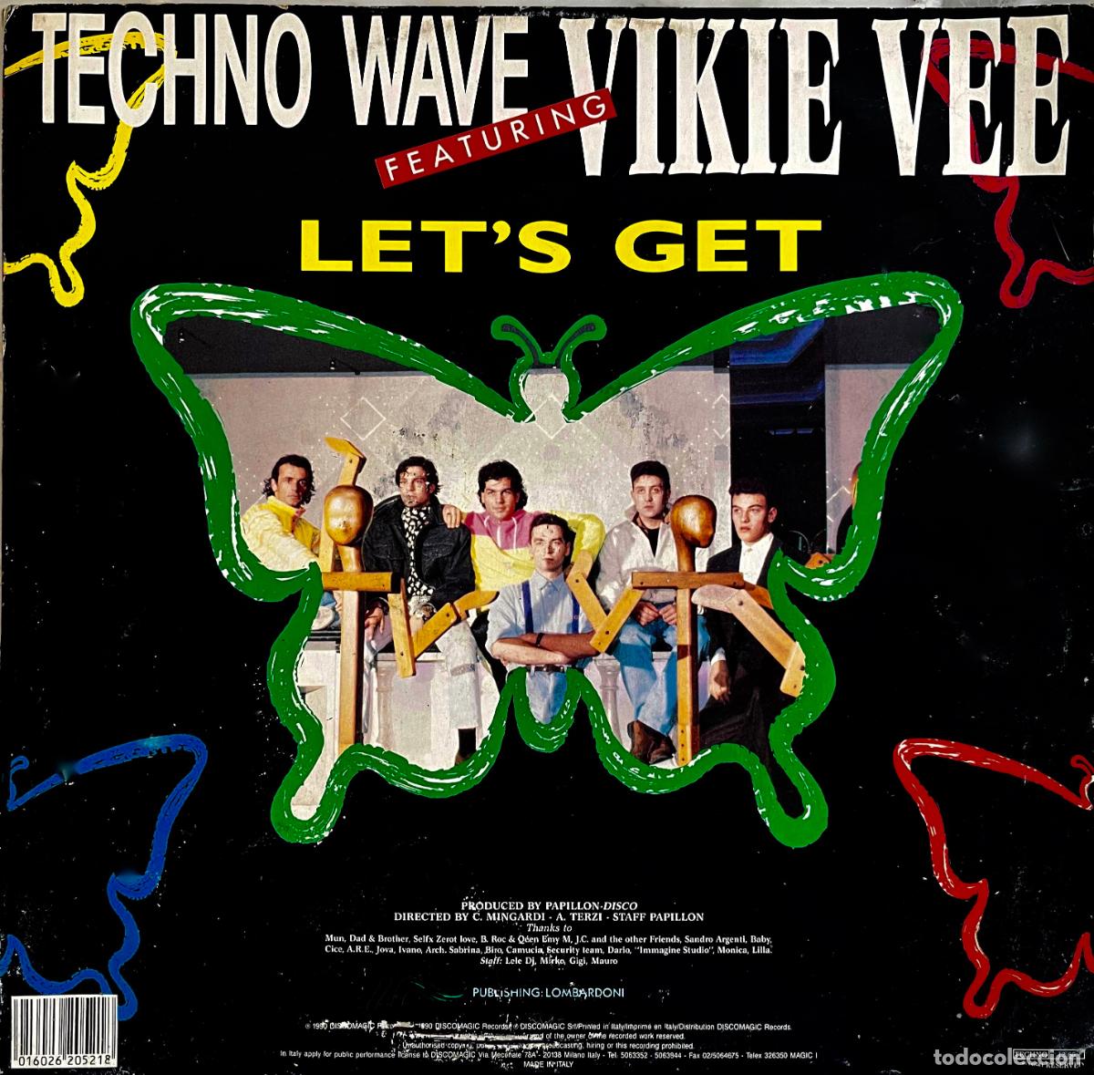 Discos de vinilo: VIKIE VEE CON TECHNO WAVE. LET&acute;S GET. MAXISINGLE ITALIA 3 TEMAS - Foto 2