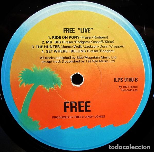 Discos de vinilo: vinilo Free &lrm;&ndash; Free Live UK - Foto 4