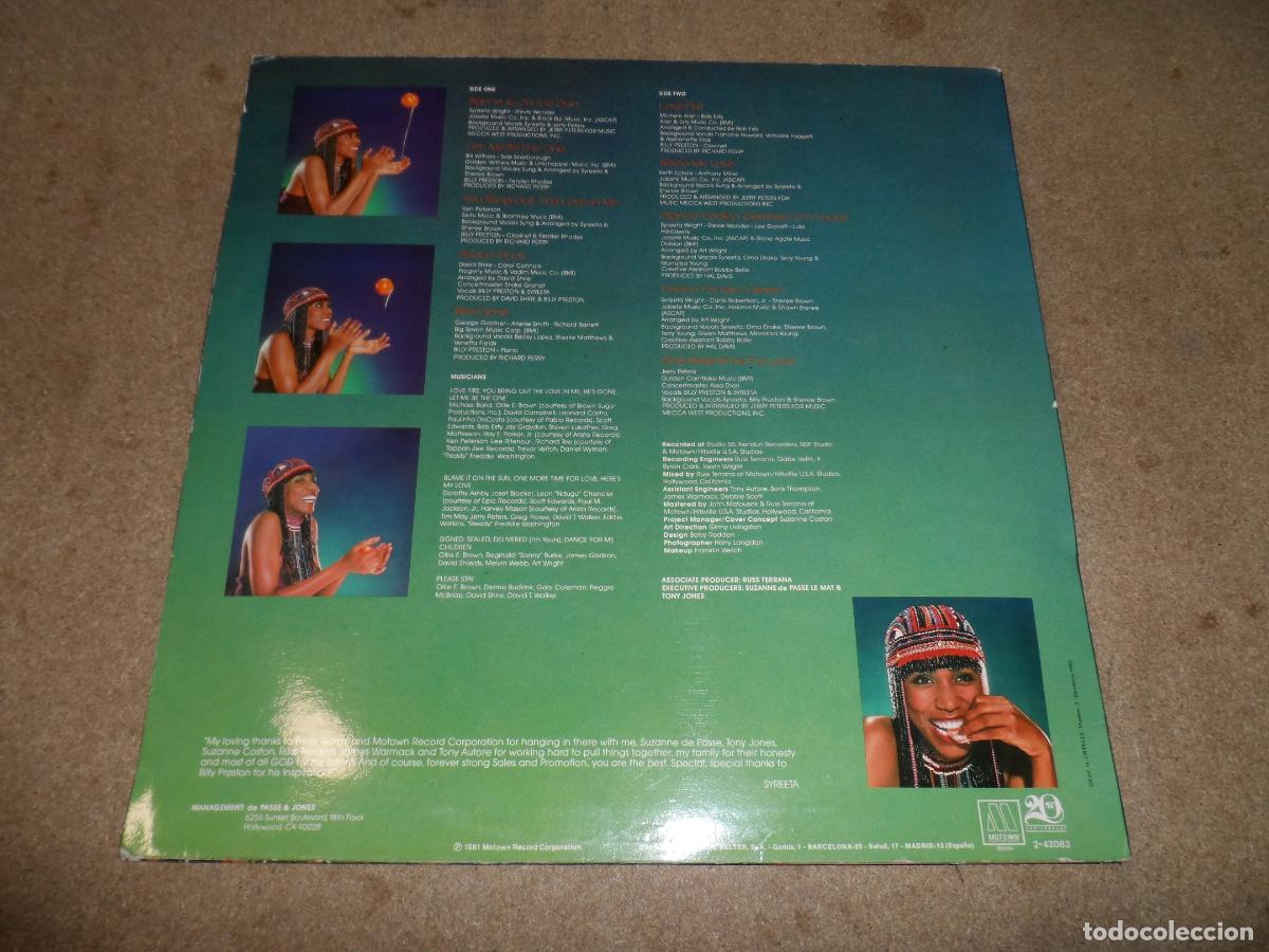 Discos de vinilo: SYREETA - S/T (SPAIN 1980) - Foto 2
