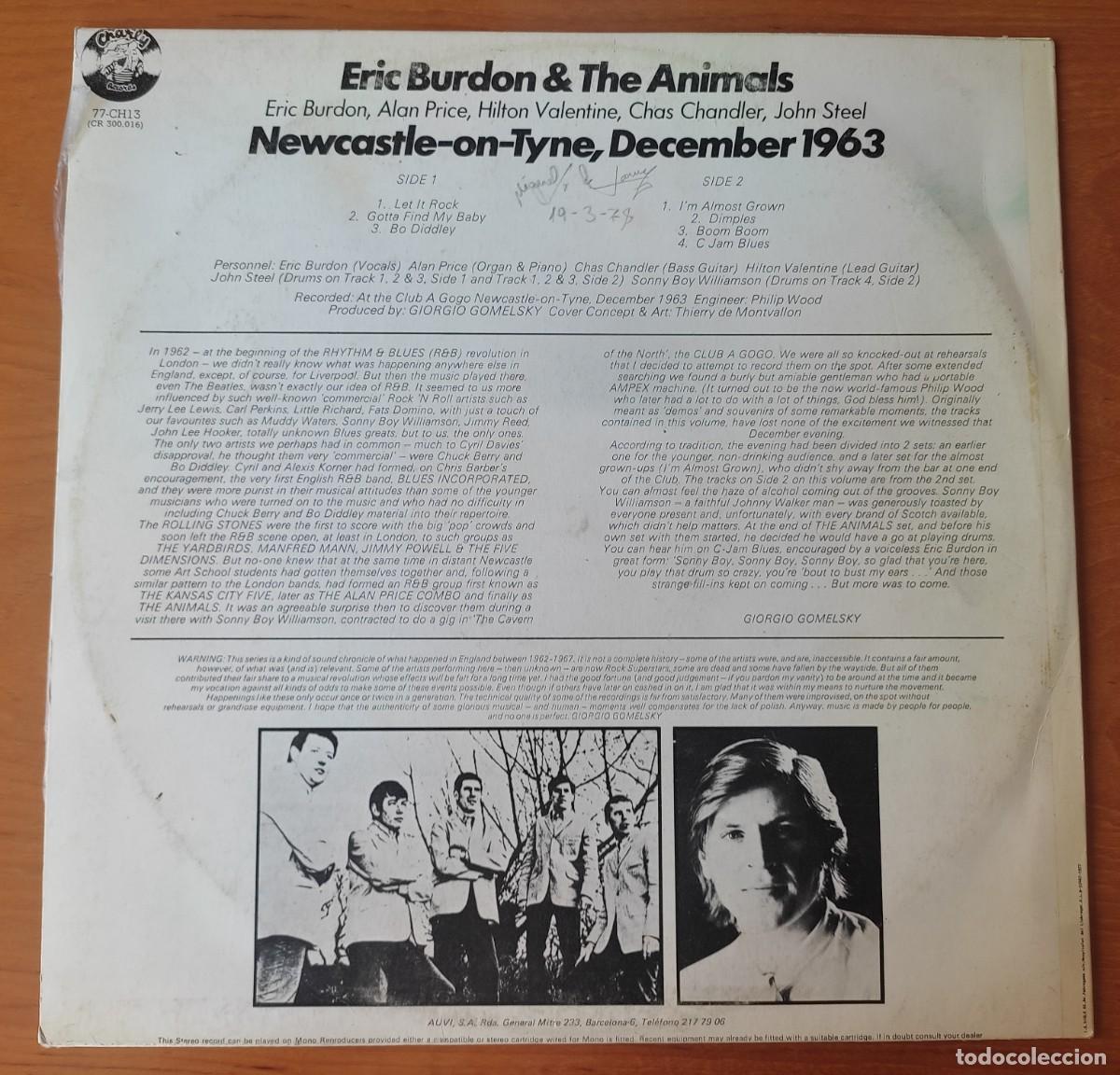 Discos de vinilo: LP VINILO ERIC BURDON & THE ANIMALS - NEWCASTLE 63 - Foto 2