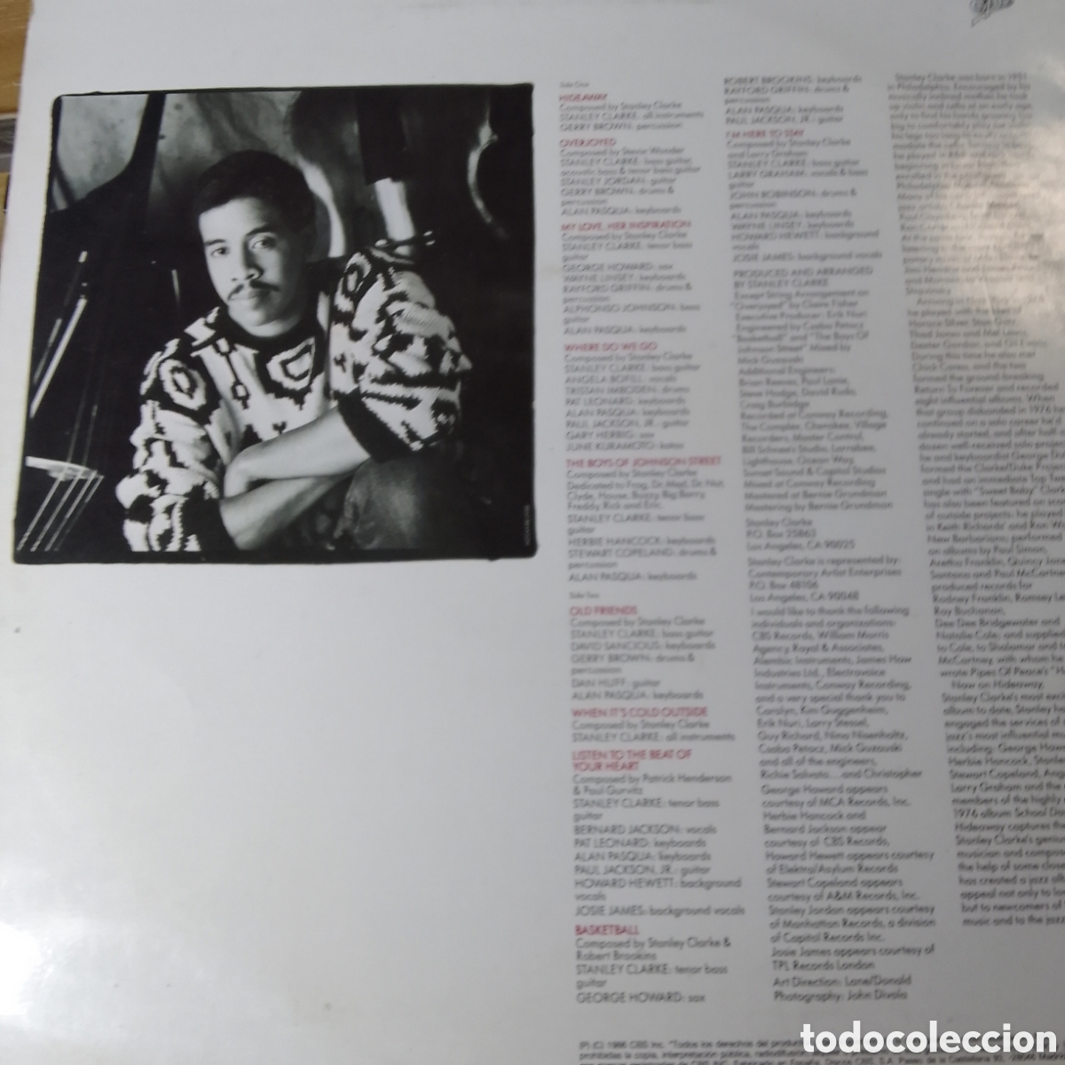 Discos de vinilo: STANLEY CLARKE HIDEAWAY - Foto 2