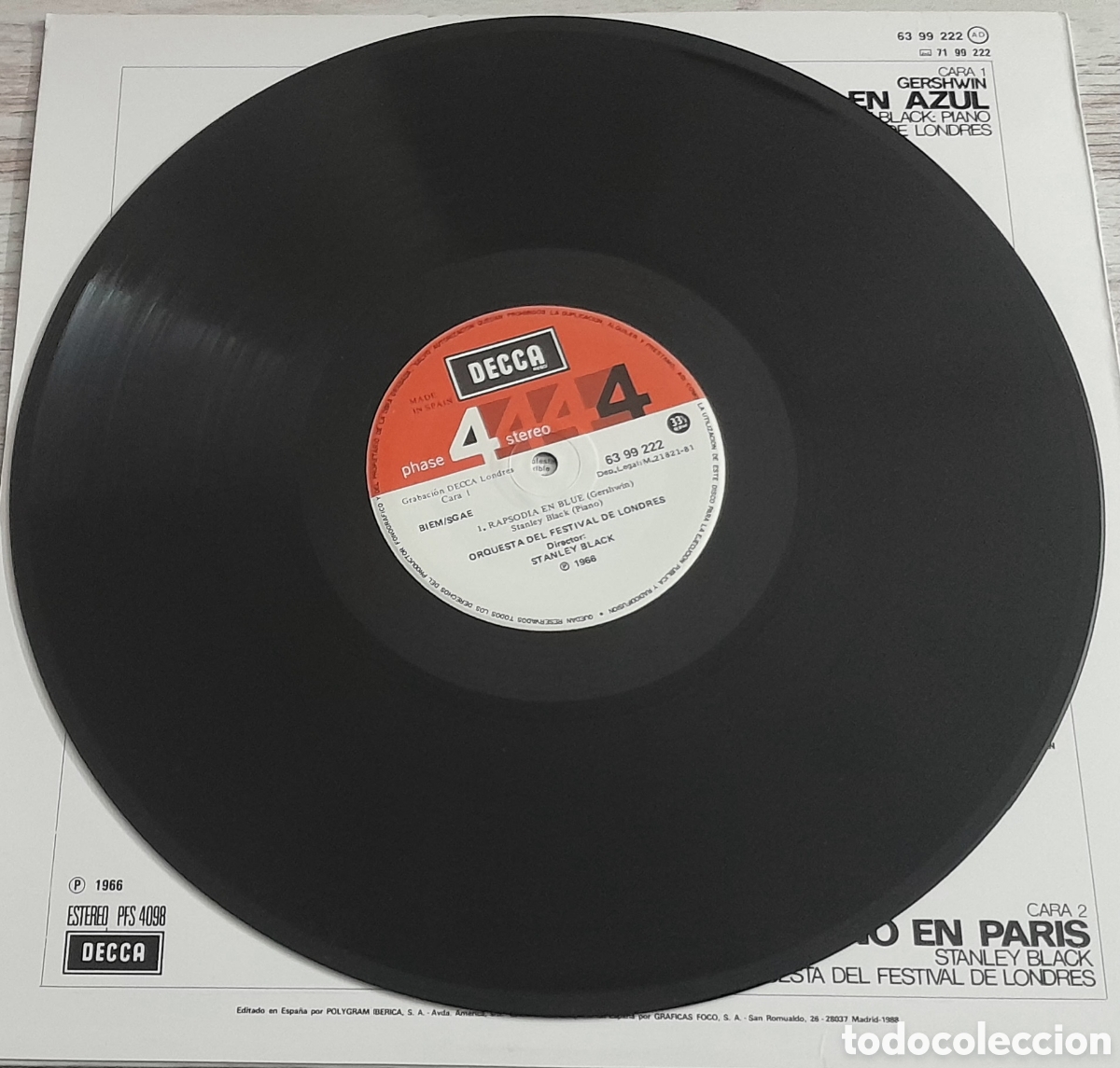 Discos de vinilo: GEORGE GERSHWIN - RAPSODIA EN AZUL - POLYGRAM 1981 - Foto 3