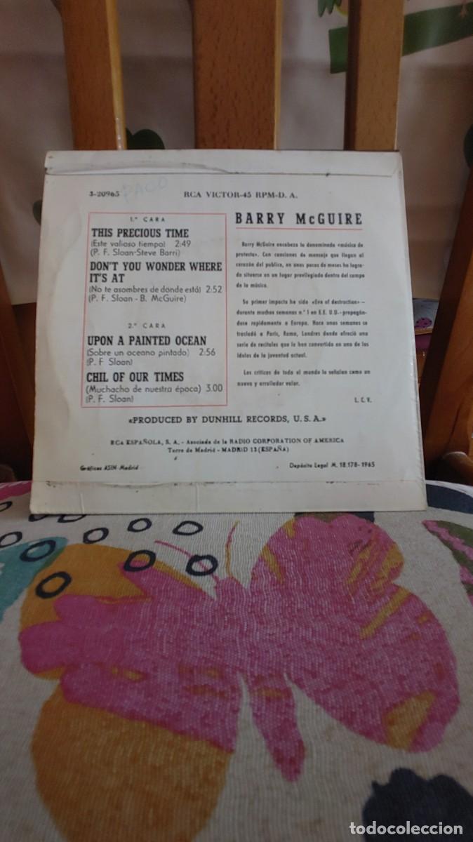 Discos de vinilo: BARRY McGUIRE-EP THI PRECIOUS TIME +3 - Foto 2